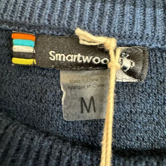 Smartwool Sweater Men's Brookline Blue Sz M Wool Blend Casual Athleisure - Picture 4 of 13
